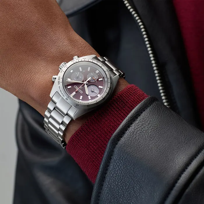 Seiko - Prospex Speedtime 39mm Red Dial Solar Chronograph Stainless Steel Watch - Image 2