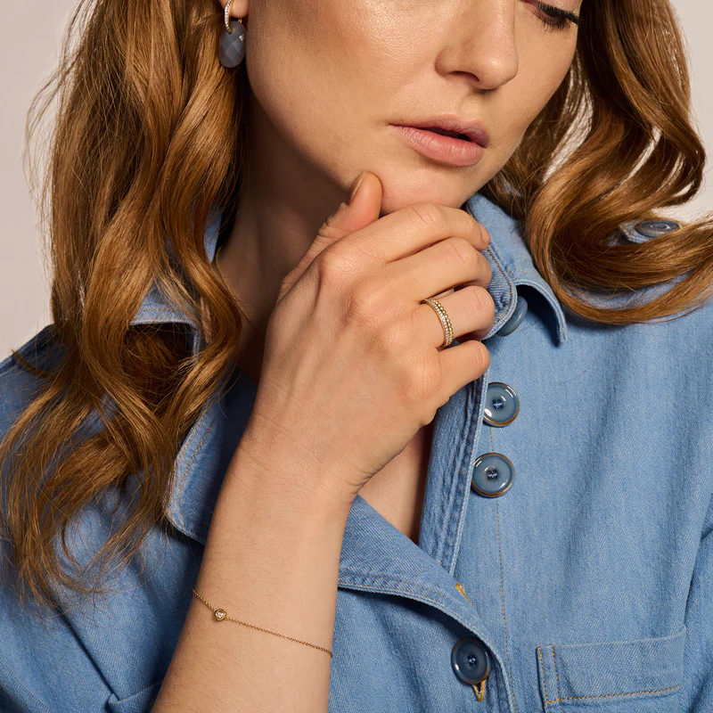14k BLUSH Ring with Dot Motif - Image 3