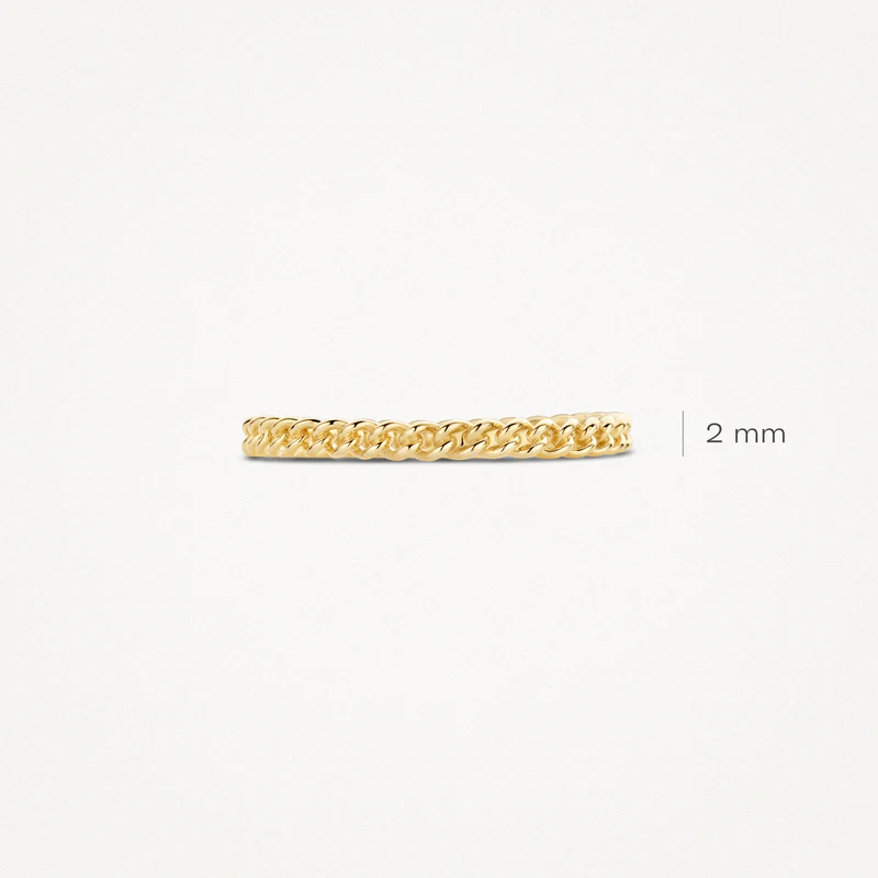14k BLUSH Figaro Link Ring - Image 3