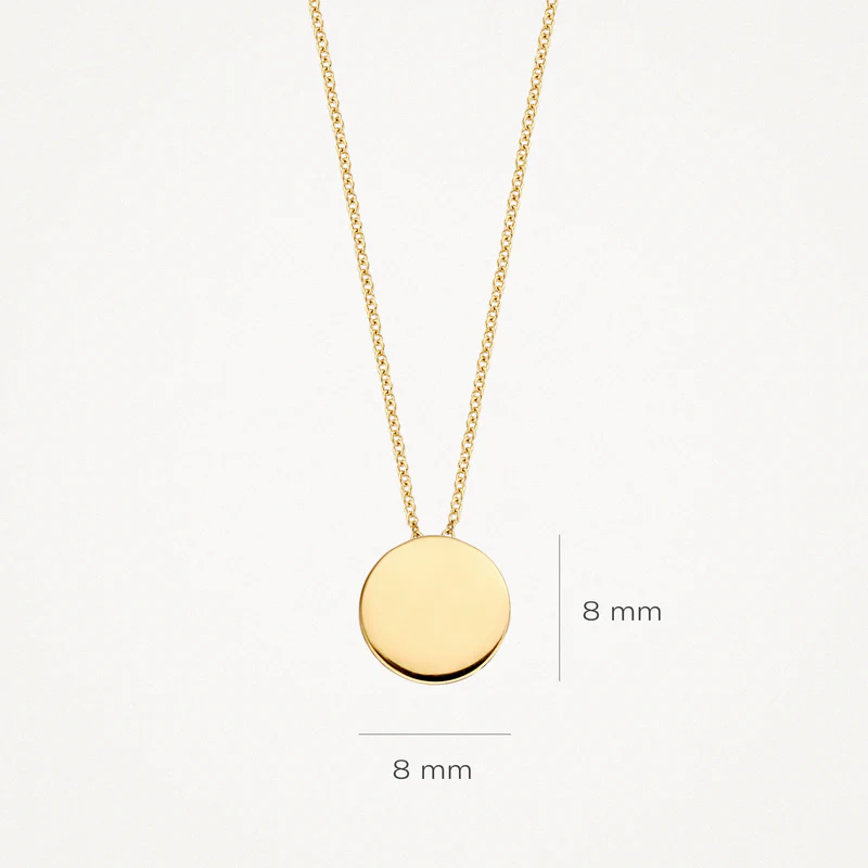 14k BLUSH Necklace with Circle Pendant - Image 4
