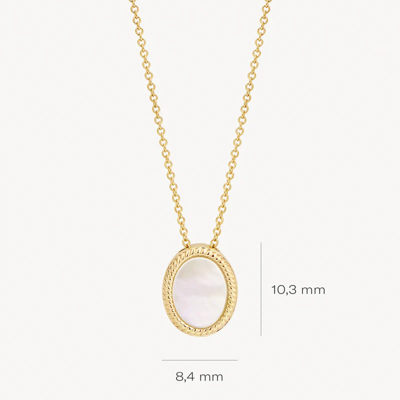 14k BLUSH Mother of Pearl Pendant - Image 4