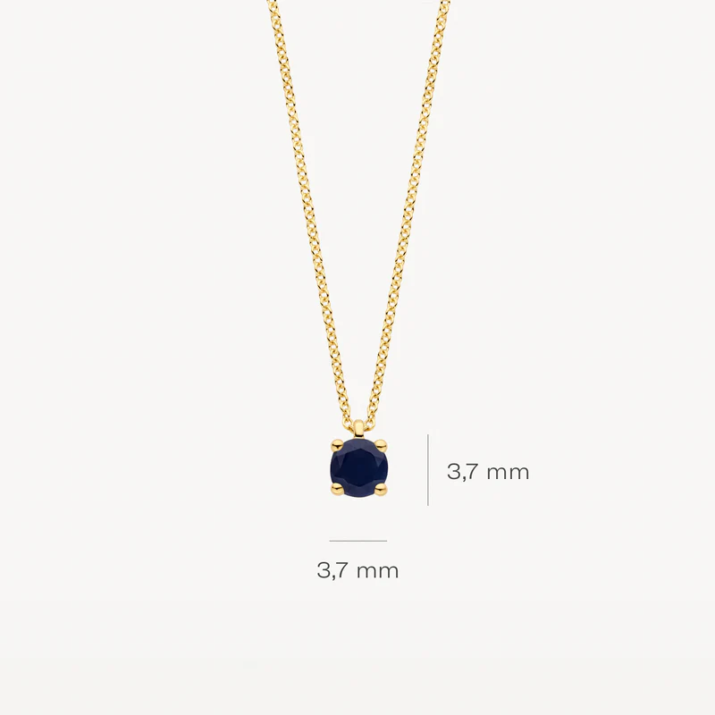 14k BLUSH Necklace with Sapphire Pendant - Image 4