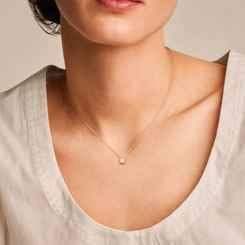 14k BLUSH Lab Diamond Necklace - Image 3
