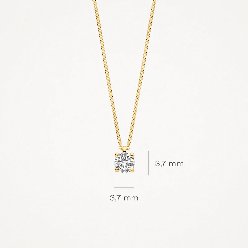 14k BLUSH Lab Diamond Necklace - Image 4