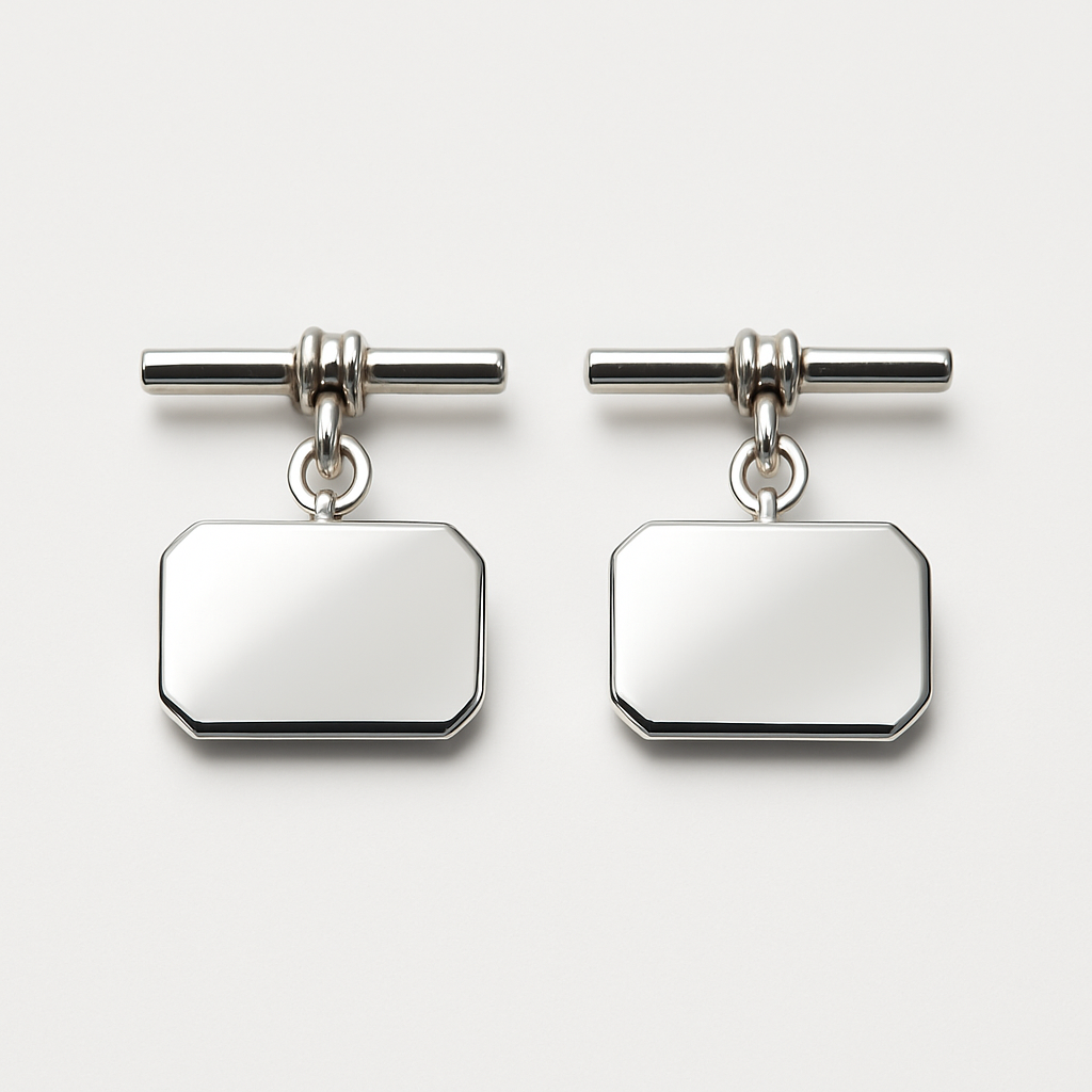 Silver Rectangular Cufflink