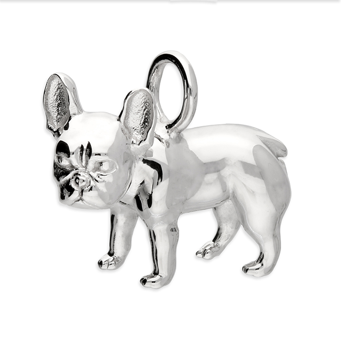 Silver French Bulldog Pendant