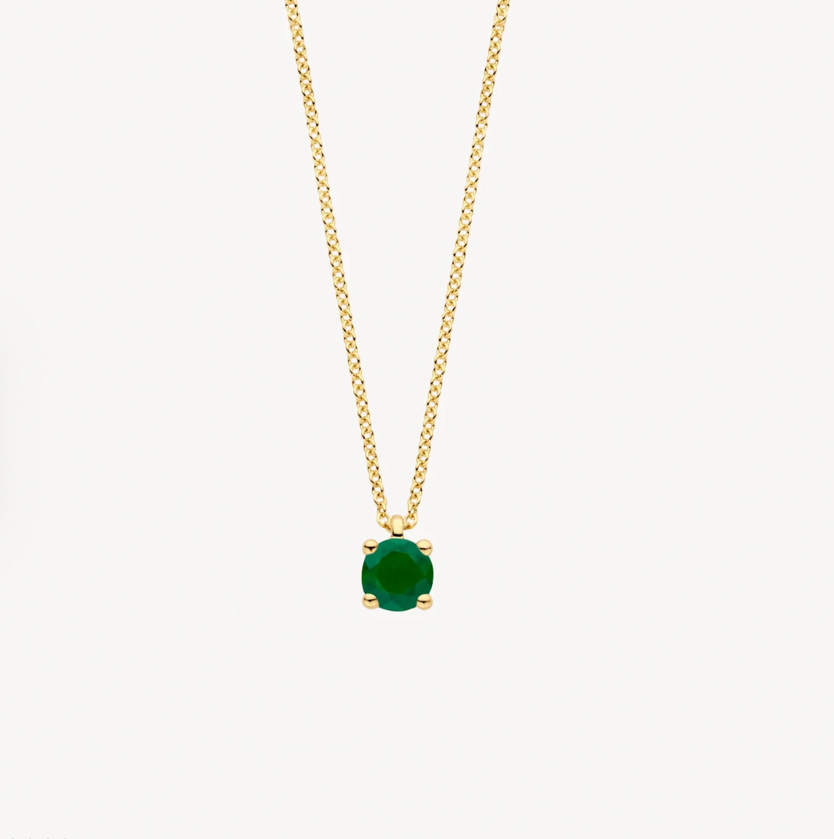 14k BLUSH Necklace with Emerald Pendant