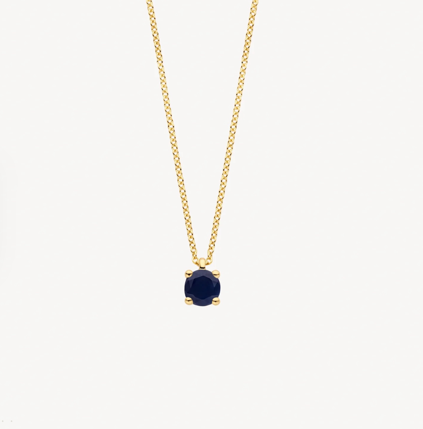 14k BLUSH Necklace with Sapphire Pendant