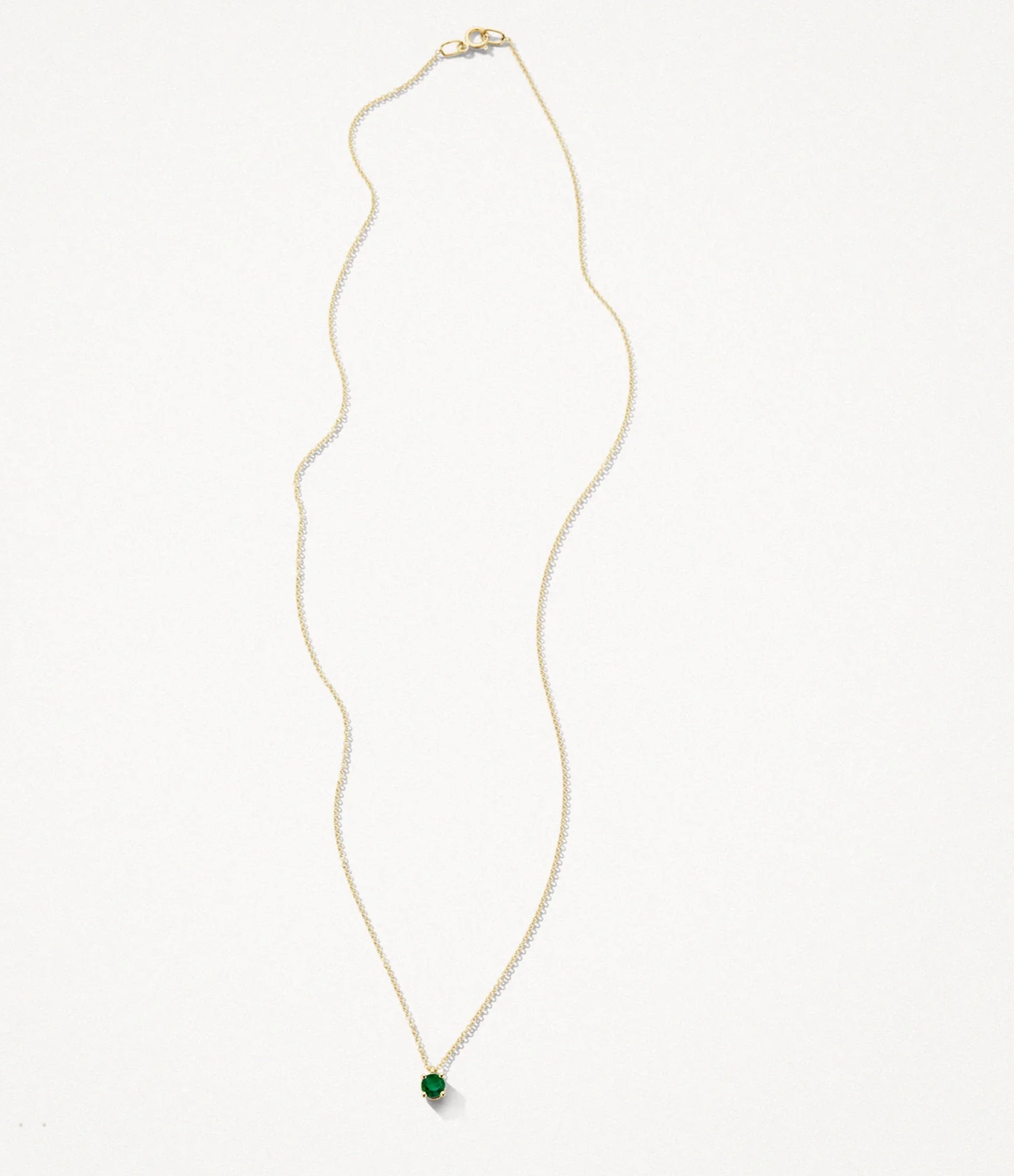 14k BLUSH Necklace with Emerald Pendant - Image 2