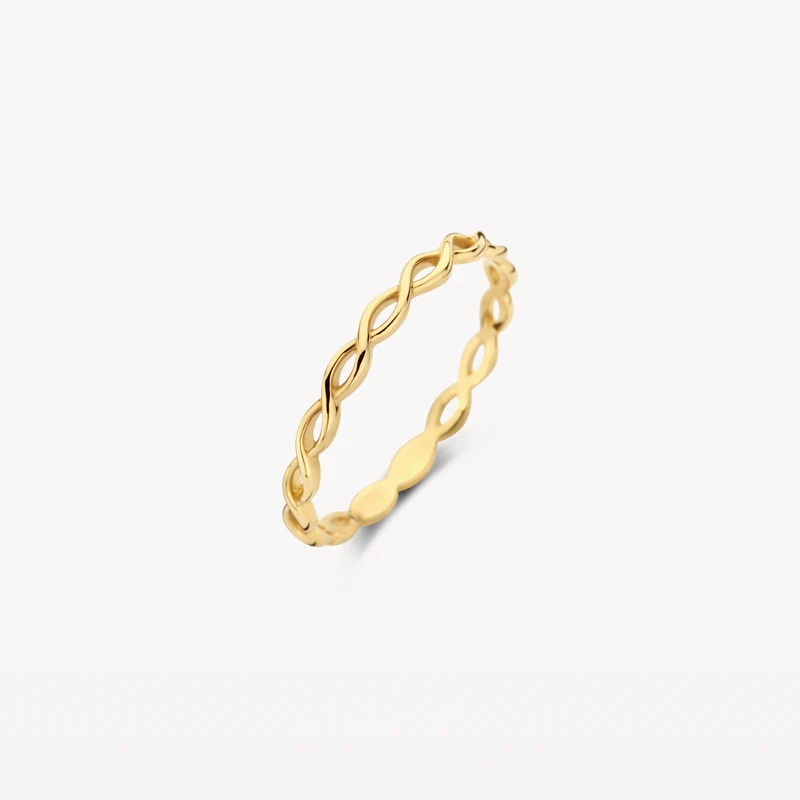 14k BLUSH Twisted Infinity Ring