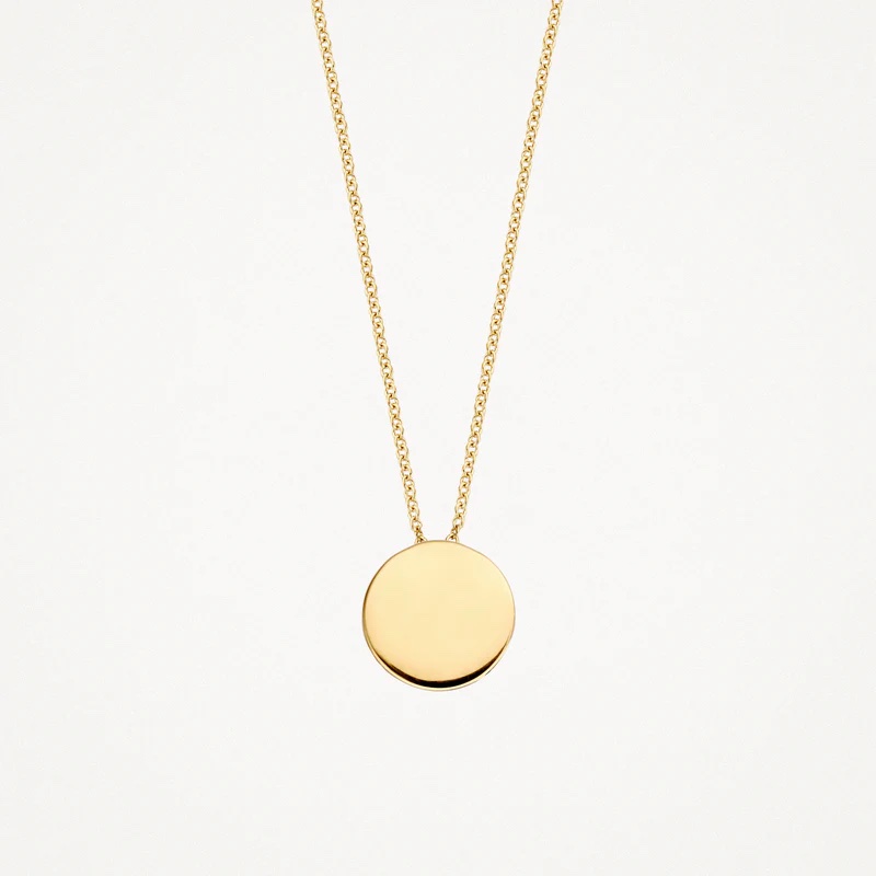 14k BLUSH Necklace with Circle Pendant
