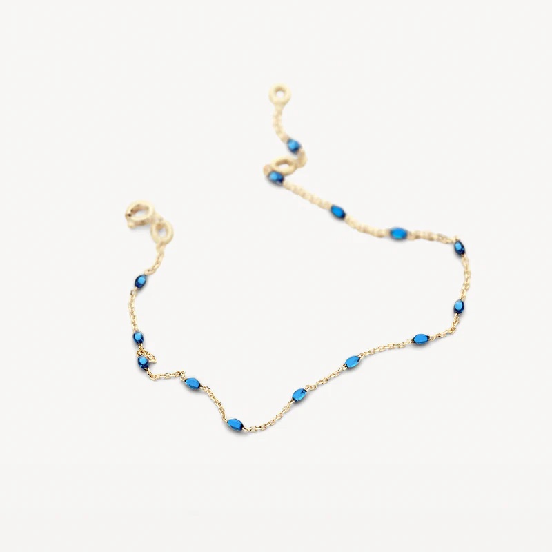 14k BLUSH Blue Resin Bracelet - Image 2