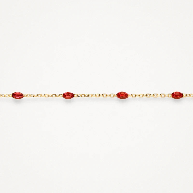 14k BLUSH Bracelet with Red Resin - Image 4