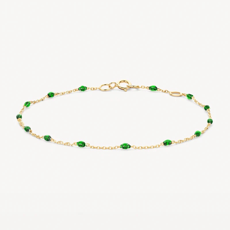 img_1133.jpeg 14k BLUSH Green Resin Bracelet