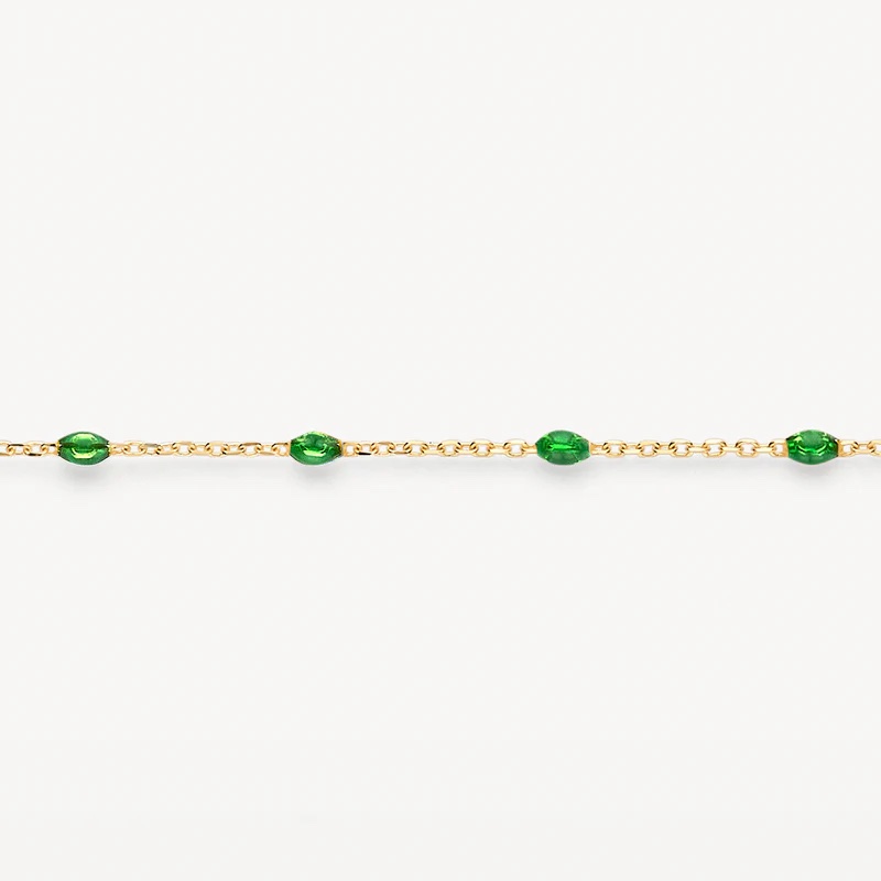 14k BLUSH Green Resin Bracelet - Image 3