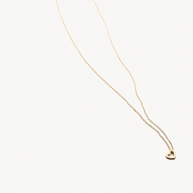 14k BLUSH Necklace with open pendant heart