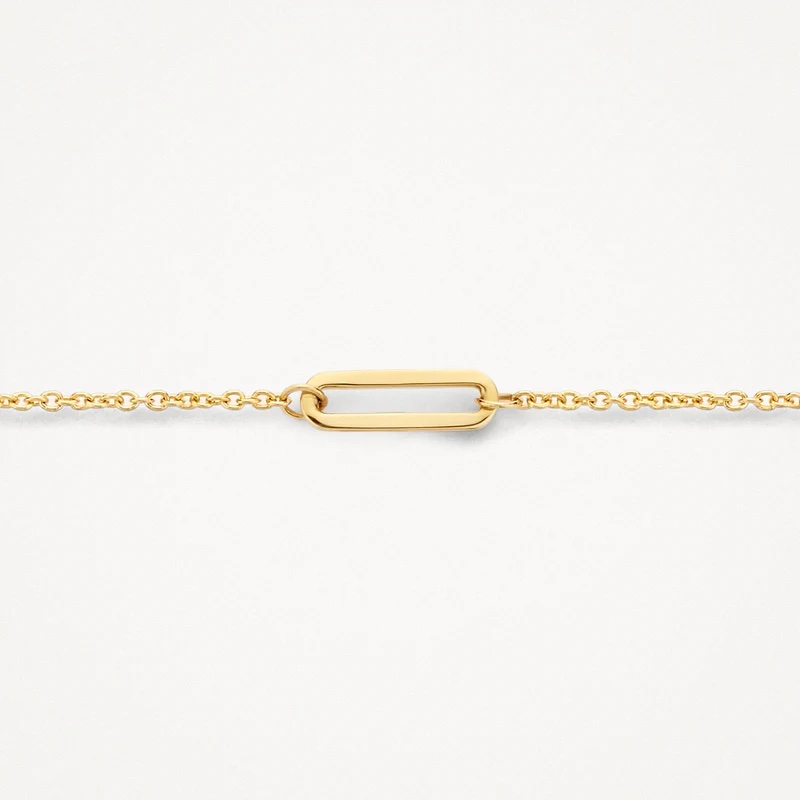 14k BLUSH Closed Bar Link Bracelet - Image 2