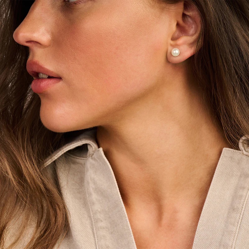 14k BLUSH Pearl Earstuds - Image 3