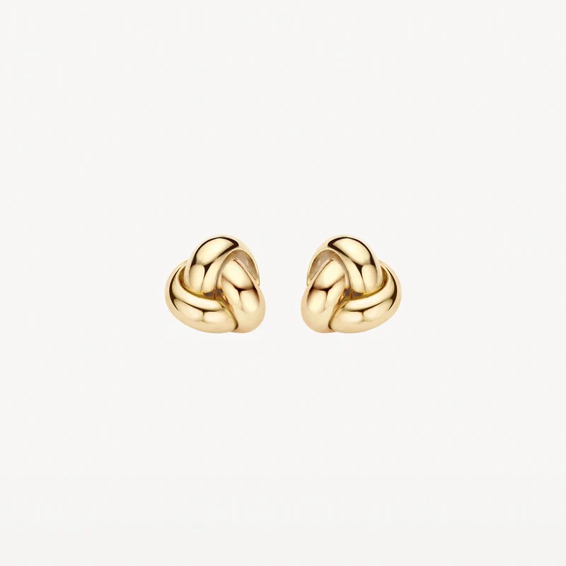 14k BLUSH Braided Stud Earrings