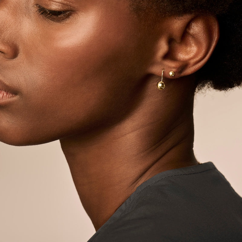 14k BLUSH Earrings 6 mm spherical - Image 2