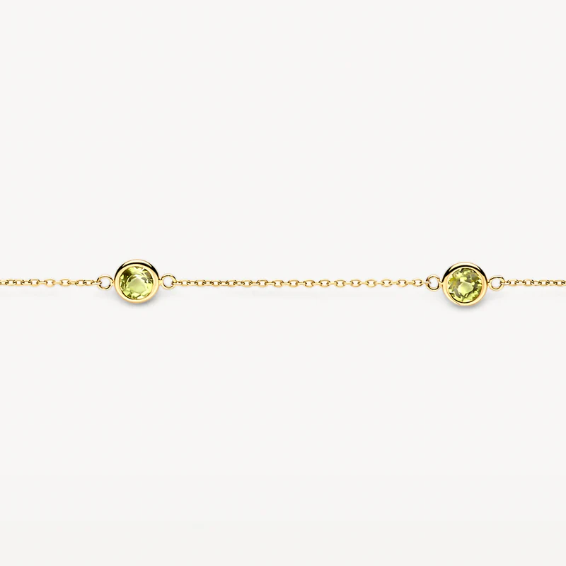 14k BLUSH Peridot Bracelet - Image 2