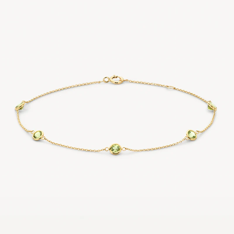14k BLUSH Peridot Bracelet
