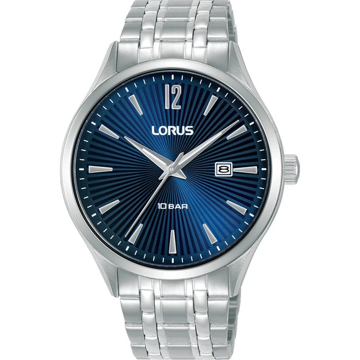 lorus - quartz men's navy dial bracelet watch