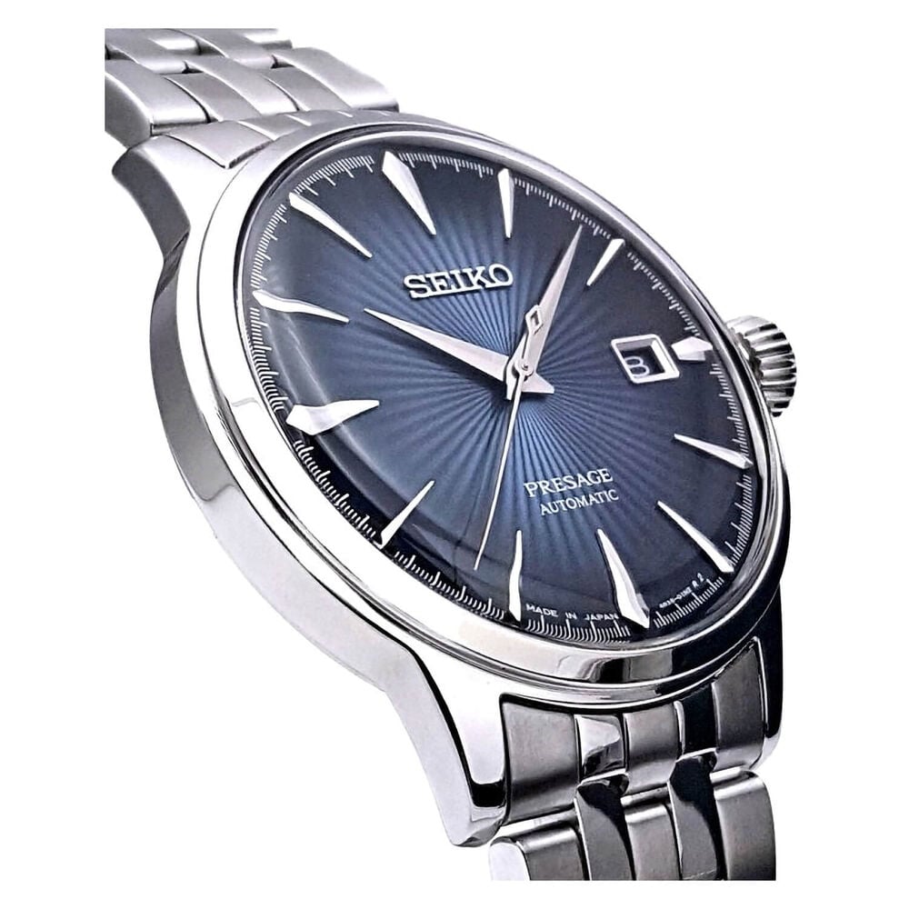 Seiko - Presage Basic Line Collection 40.5mm Blue Dial Steel Mens Watch - Image 2