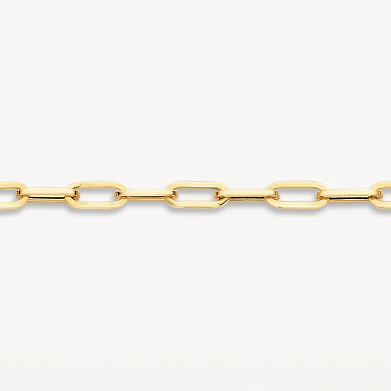 14k Blush Chain Bracelet Paperclip Link - Image 3