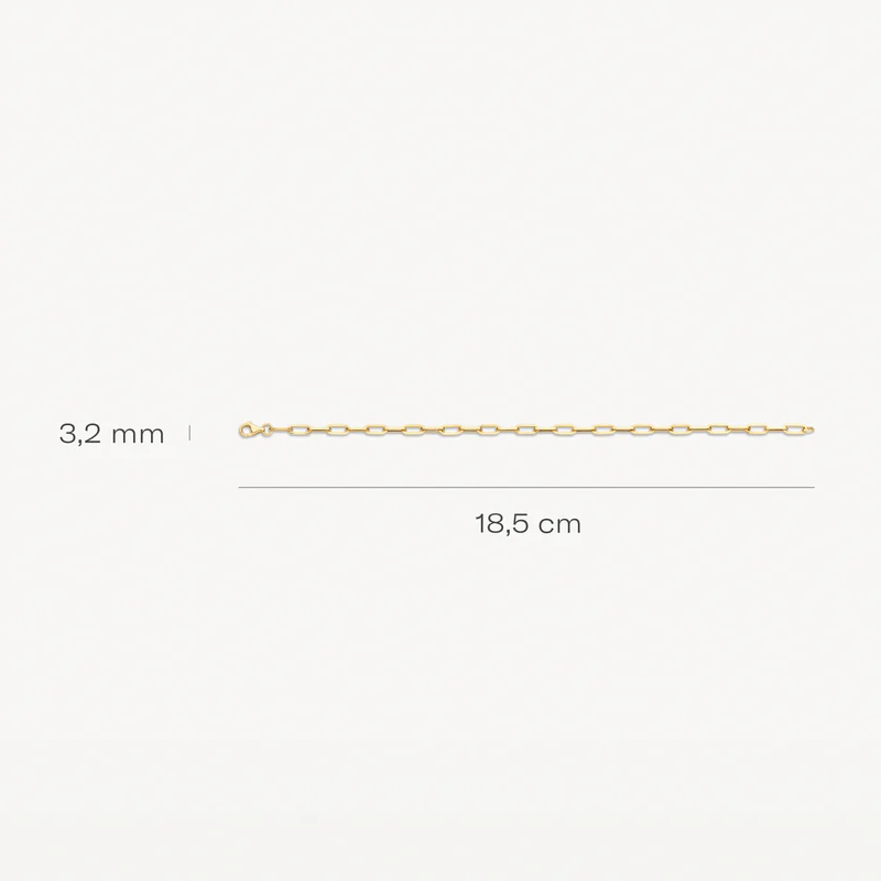 14k Blush Chain Bracelet Paperclip Link - Image 4