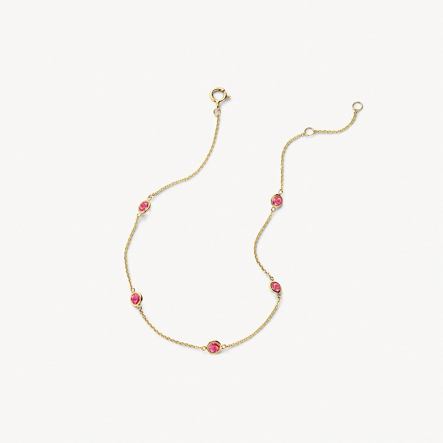 14k BLUSH Bracelet with Rhodolite - Image 2