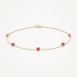 2266YRH_1 (1) 14k BLUSH Bracelet with Rhodolite