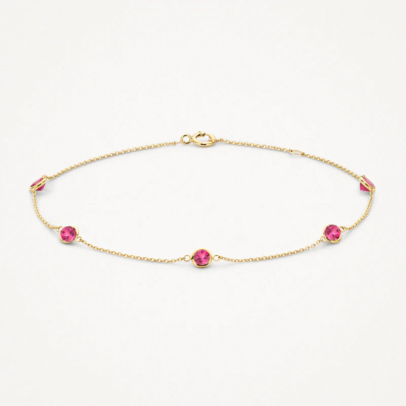 14k BLUSH Bracelet with Rhodolite