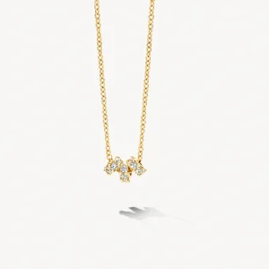 14k BLUSH Three Ring Zirconia Pendant Necklace