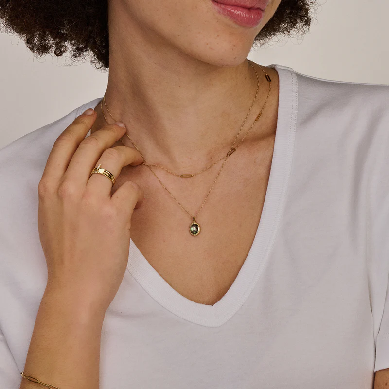 14k BLUSH Anchor Chain Necklace - Image 2