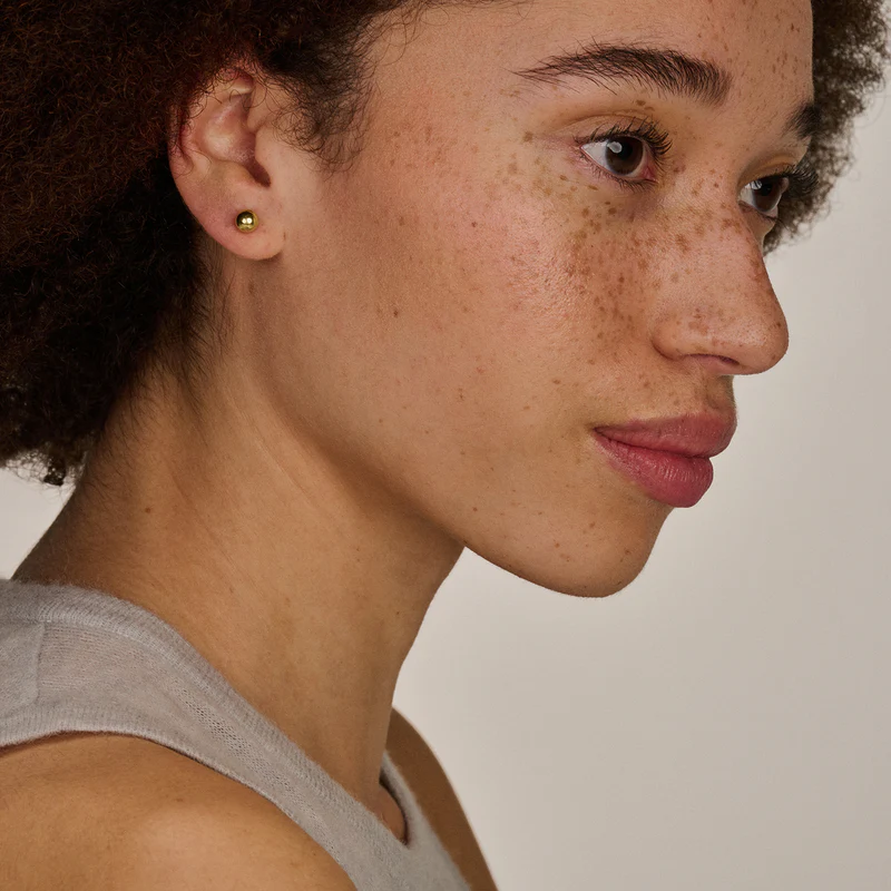 9k Round Ball Earrings - Image 2