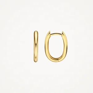 14k BLUSH Oval Hoop Earring