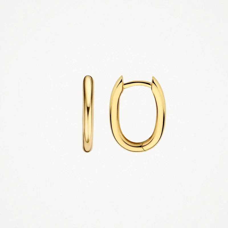 14k BLUSH Oval Hoop Earring