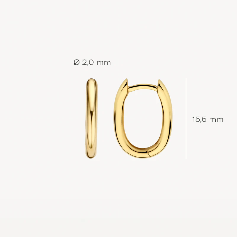 14k BLUSH Oval Hoop Earring - Image 4