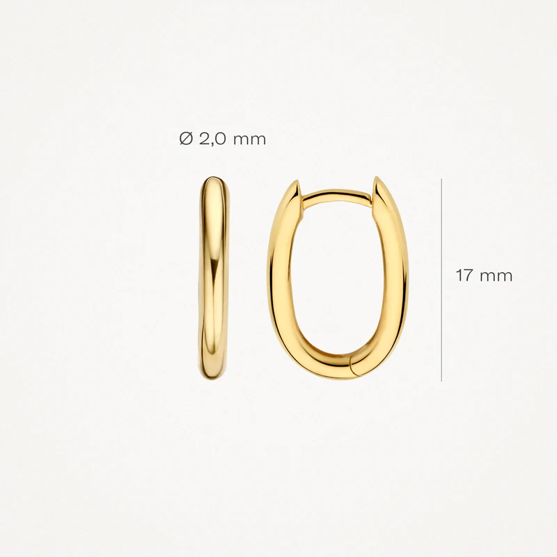 14k BLUSH Oval Hoop Earring - Image 4
