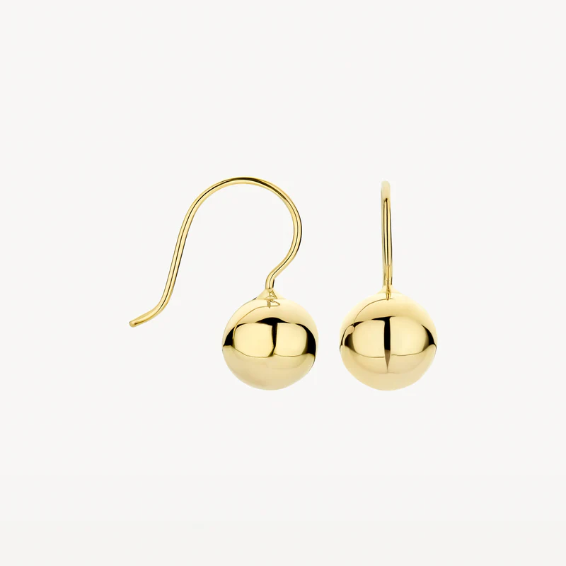 14k BLUSH Polished Ball Drop Earrings
