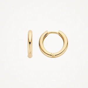 14k BLUSH Polished Huggie Earrings