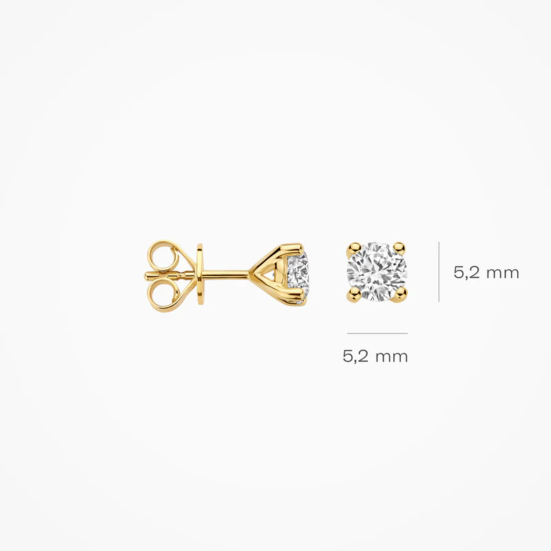 14k BLUSH Lab Diamond Classic Stud Earrings - Image 3